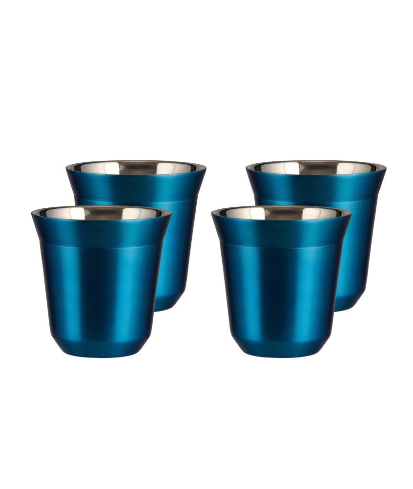 Set of 4 blue mugs 240 ml