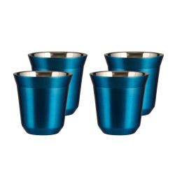 Set of 4 blue mugs 80 ml
