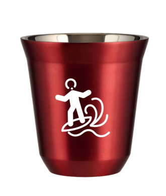 Kubek czerwony 80 ml, WINDSURFING (biały)