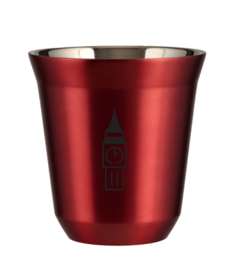 Kubek czerwony 80 ml, BIG BEN (czarny)