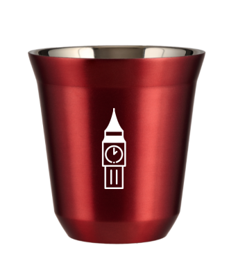 Kubek czerwony 80 ml, BIG BEN (biały)