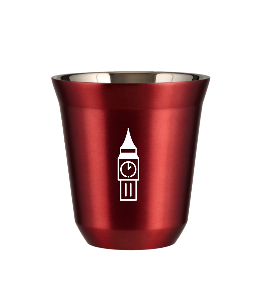 Kubek czerwony 80 ml, BIG BEN (biały) kubek termiczny na kawe | 65,00 zł