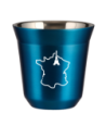 Kubek niebieski 80 ml, FRANCJA (biały) kubek termiczny na kawe | 65,00 zł