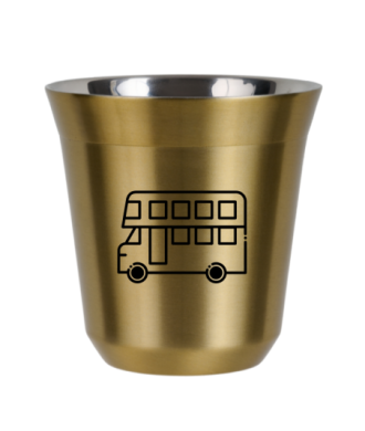 Kubek złoty 80 ml, AUTOBUS kubek termiczny na kawe | 65,00 zł