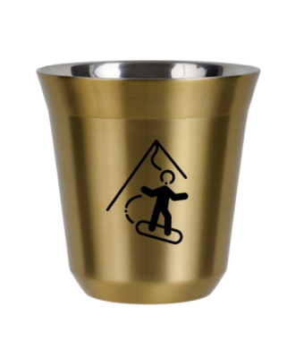 Kubek złoty 80 ml, SNOWBOARD kubek termiczny na kawe | 65,00 zł