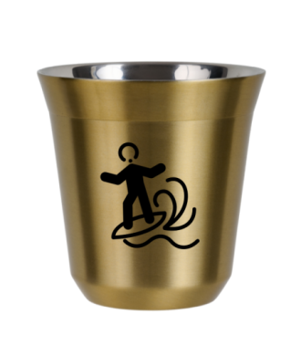 Kubek złoty 80 ml, WINDSURFING (czarny) kubek termiczny na kawe | 65,00 zł
