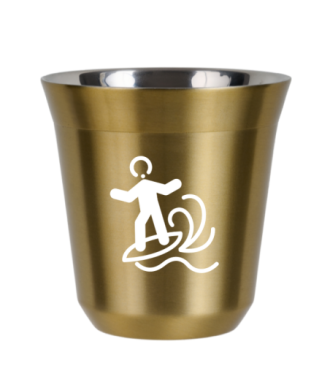 Kubek złoty 80 ml, WINDSURFING (biały) kubek termiczny na kawe | 65,00 zł