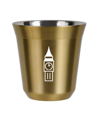 Kubek złoty 80 ml, BIG BEN (biały) kubek termiczny na kawe | 65,00 zł