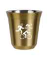 Kubek złoty 80 ml, SPORTY (biały) kubek termiczny na kawe | 65,00 zł
