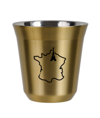 Kubek złoty 80 ml, FRANCJA kubek termiczny na kawe | 65,00 zł