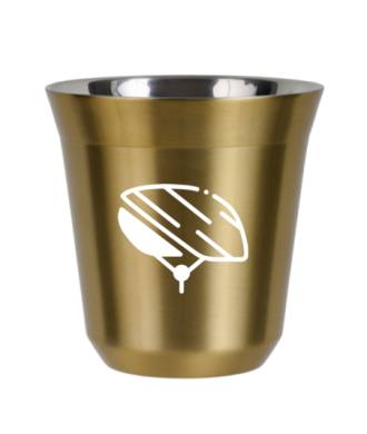 Kubek złoty 80 ml, KASK (biały) kubek termiczny na kawe | 65,00 zł