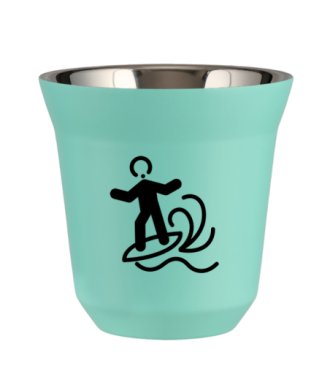 Kubek turkusowy 80 ml, WINDSURFING (czarny) kubek termiczny na kawe | 65,00 zł