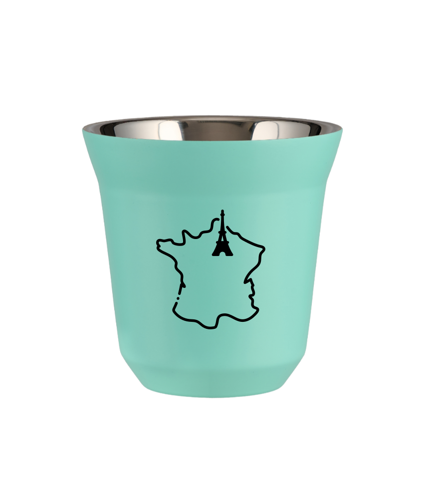 Kubek 80 ml TURKUSOWY "Francja"