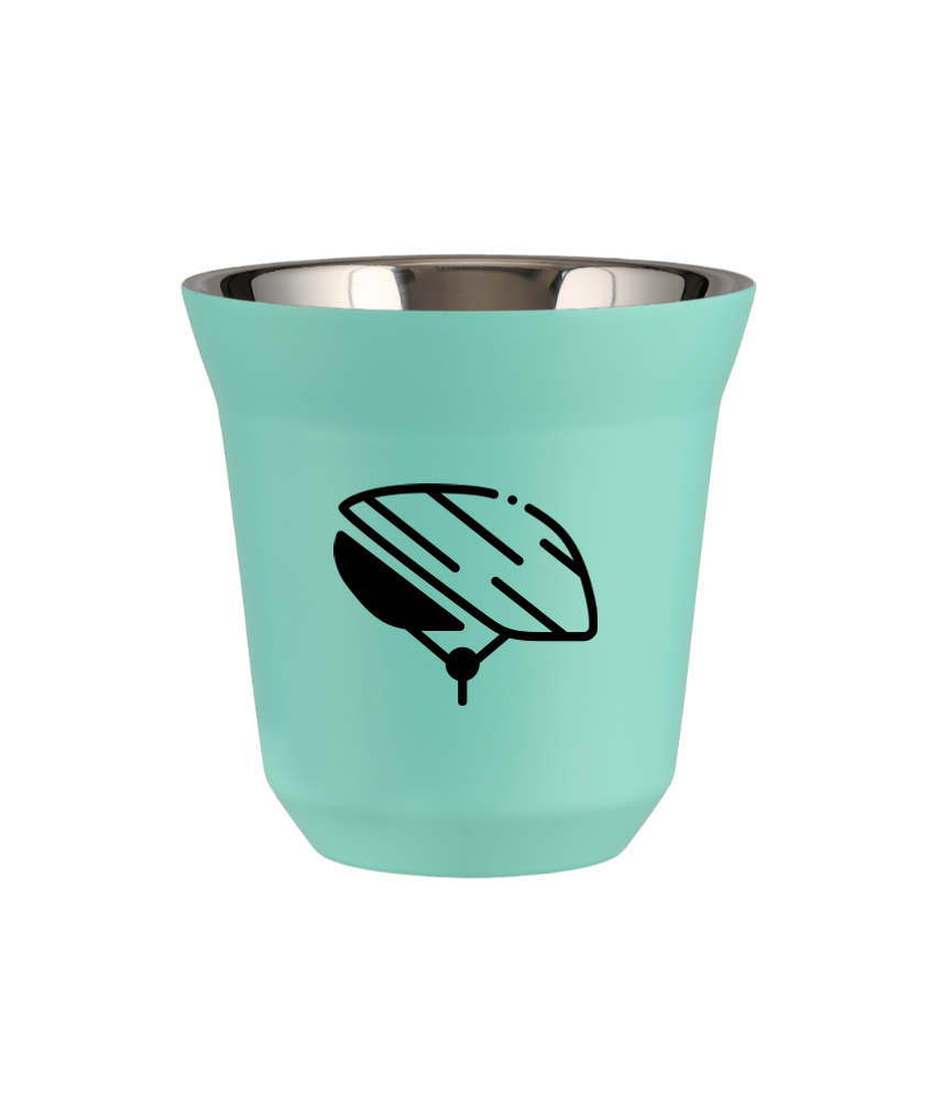 Kubek 80 ml TURKUSOWY "Kask"