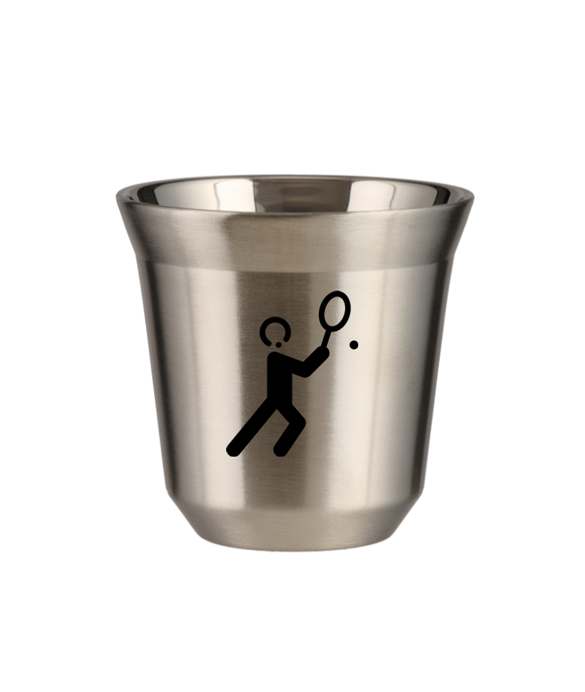 Kubek 80 ml SREBRNY "Tenis 1"