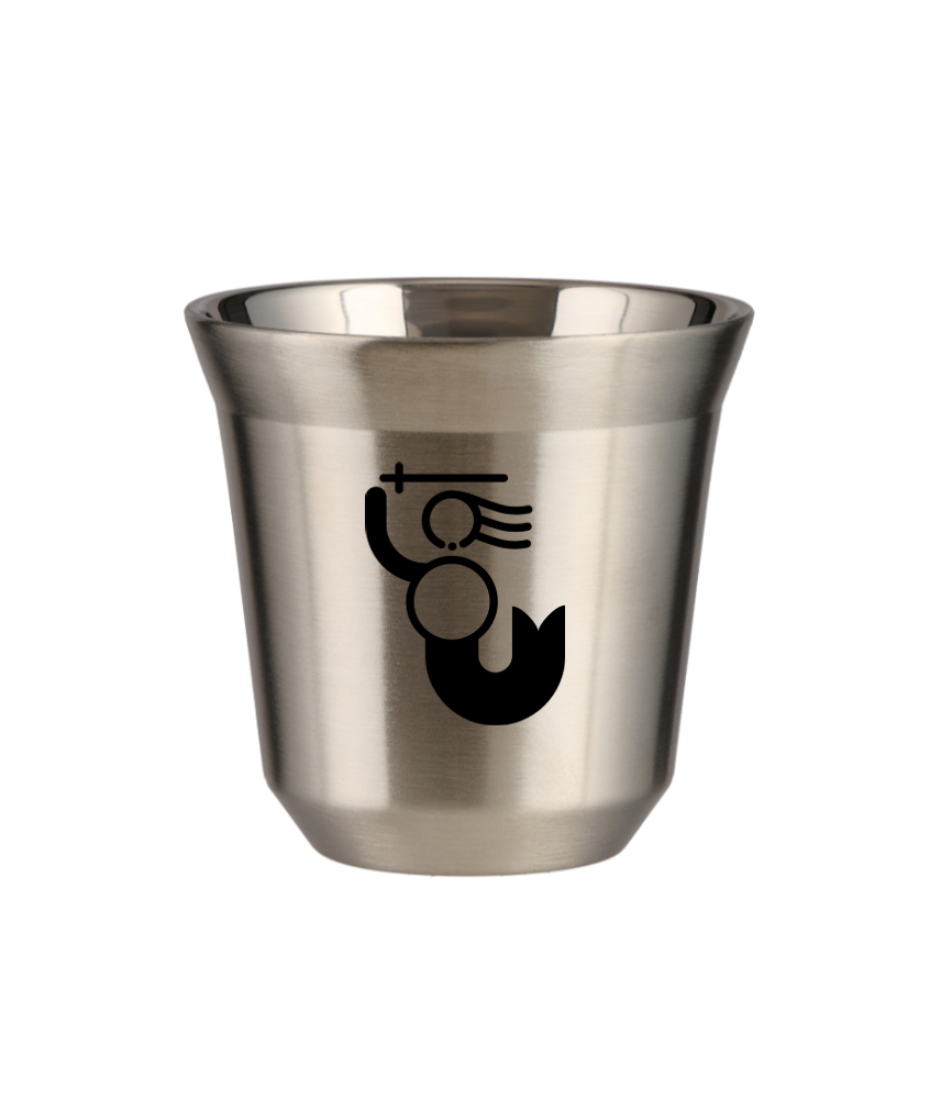 Kubek 80 ml SREBRNY "WARSZAWSKA SYRENKA"