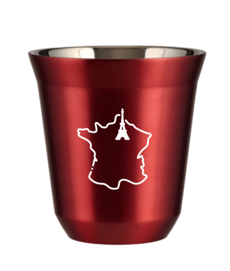 Kubek czerwony 80 ml, FRANCJA (biały)