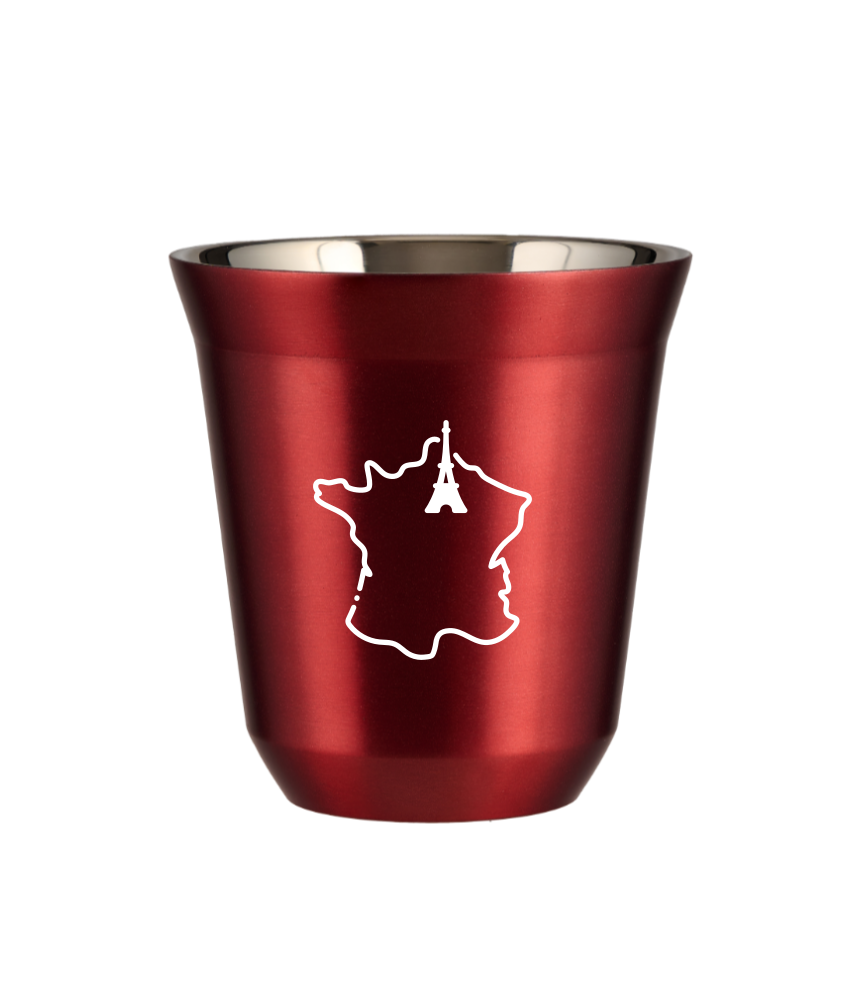 Kubek czerwony 80 ml, FRANCJA (biały) kubek termiczny na kawe | 65,00 zł