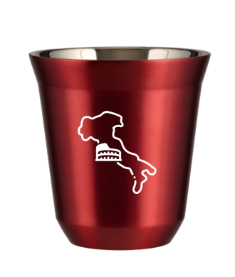 Kubek czerwony 80 ml, WŁOCHY (biały)