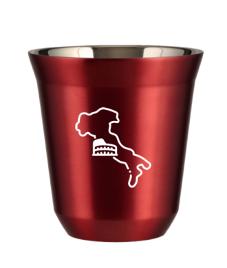 Kubek czerwony 80 ml, WŁOCHY (biały) kubek termiczny na kawe | 65,00 zł
