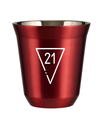 Kubek czerwony 80 ml, 21 (biały)