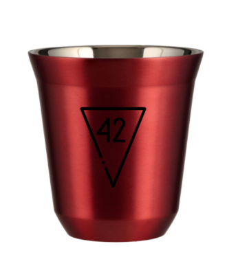 Kubek czerwony 80 ml, 42 kubek termiczny na kawe | 65,00 zł