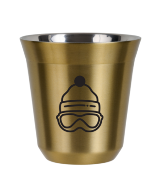 Kubek złoty 80 ml, CZAPKA kubek termiczny na kawe | 65,00 zł
