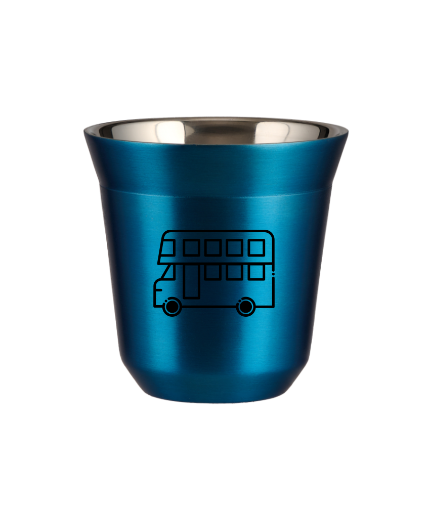 Kubek niebieski 80 ml, AUTOBUS (czarny) kubek termiczny na kawe | 65,00 zł Kubek niebieski 80 ml, AUTOBUS (czarny) kubek termiczny na kawe | 65,00 zł