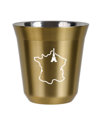 Kubek złoty 80 ml, FRANCJA (biały) kubek termiczny na kawe | 65,00 zł