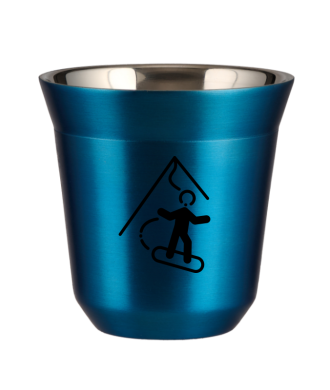 Kubek niebieski 80 ml, SNOWBOARD