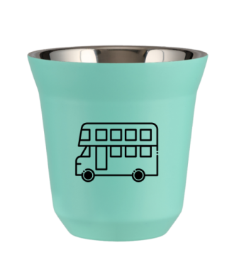 Kubek turkusowy 80 ml, AUTOBUS kubek termiczny na kawe | 65,00 zł