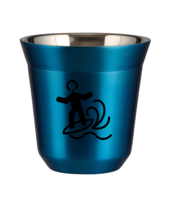 Kubek niebieski 80 ml, WINDSURFING (czarny)