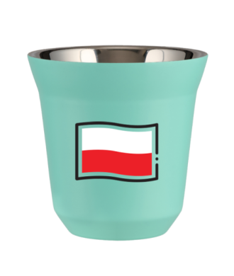 Kubek turkusowy 80 ml, FLAGA POLSKI (czarny) kubek termiczny na kawe | 65,00 zł