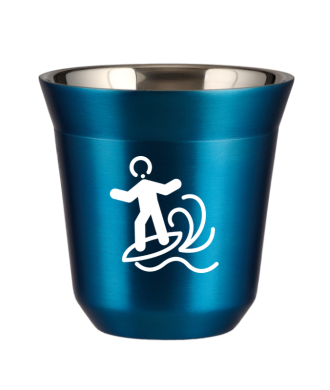 Kubek niebieski 80 ml, WINDSURFING (biały)