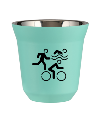 Kubek turkusowy 80 ml, SPORTY kubek termiczny na kawe | 65,00 zł