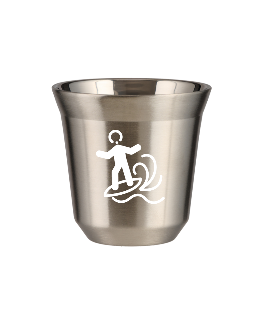 Kubek 80 ml SREBRNY "Windsurfing (biały)"