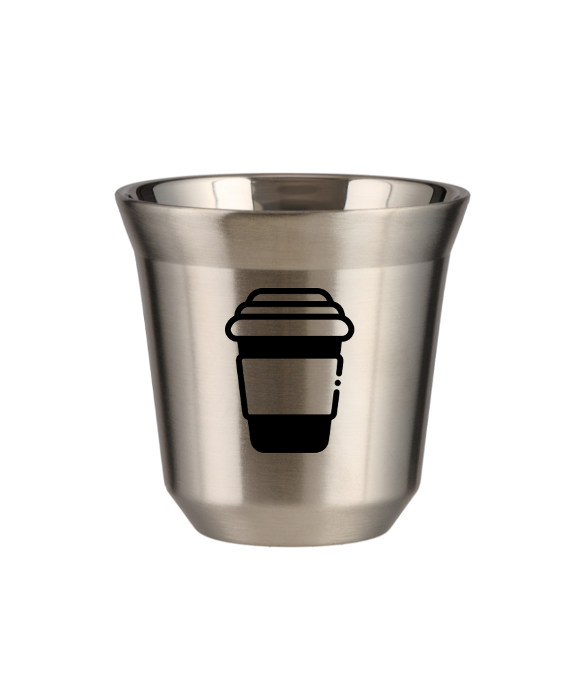 Kubek 80 ml SREBRNY "Kubek (czarny)" Kubek 80 ml SREBRNY "Kubek (czarny)"