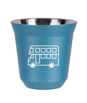 Kubek jasnoniebieski 80 ml, AUTOBUS (bialy) kubek termiczny na kawe | 65,00 zł