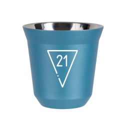Cup 80 ml METALLIC LIGHT BLUE "21 (white)"