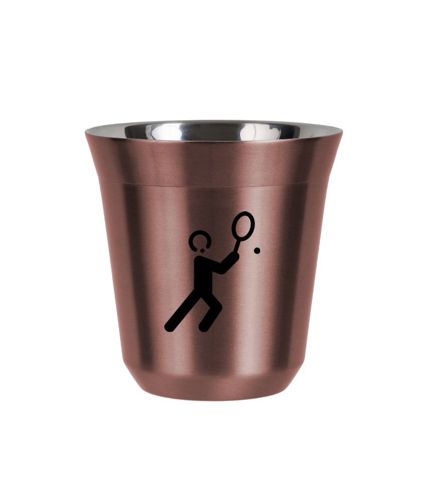 Kubek 80 ml RÓŻOWE ZŁOTO "Tenis 1"