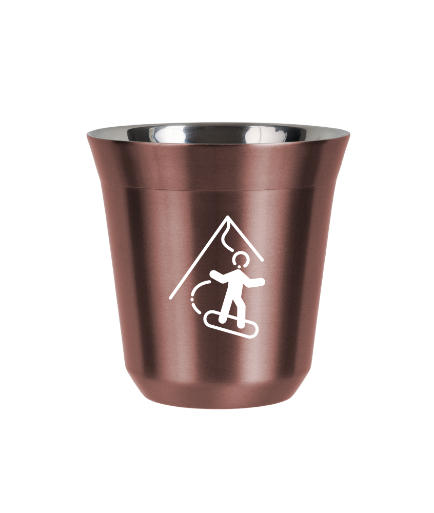 Kubek 80 ml RÓŻOWE ZŁOTO "Snowboard (biały)" Kubek 80 ml RÓŻOWE ZŁOTO "Snowboard (biały)"