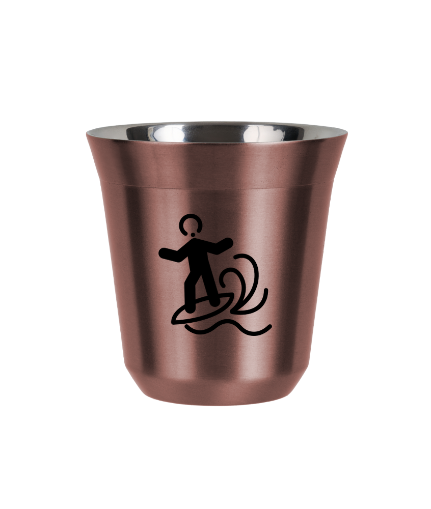 Kubek 80 ml RÓŻOWE ZŁOTO "Windsurfing (czarny)"