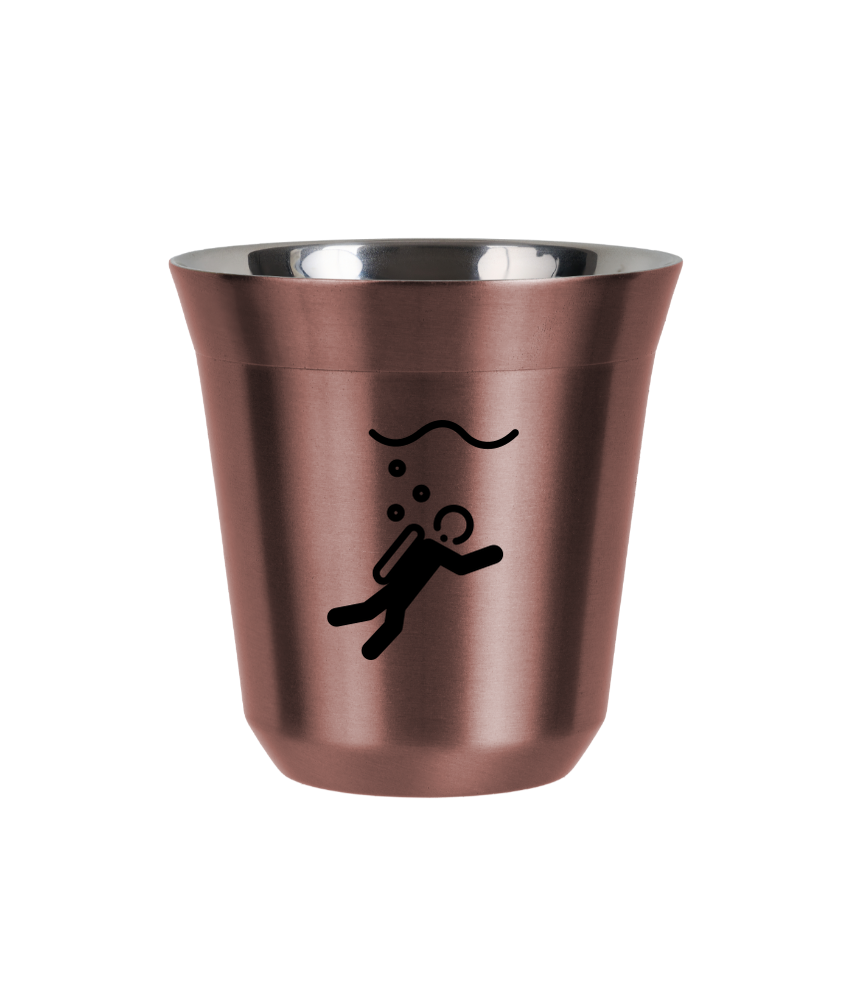 Kubek 80 ml RÓŻOWE ZŁOTO "Nurkowanie (czarny)"