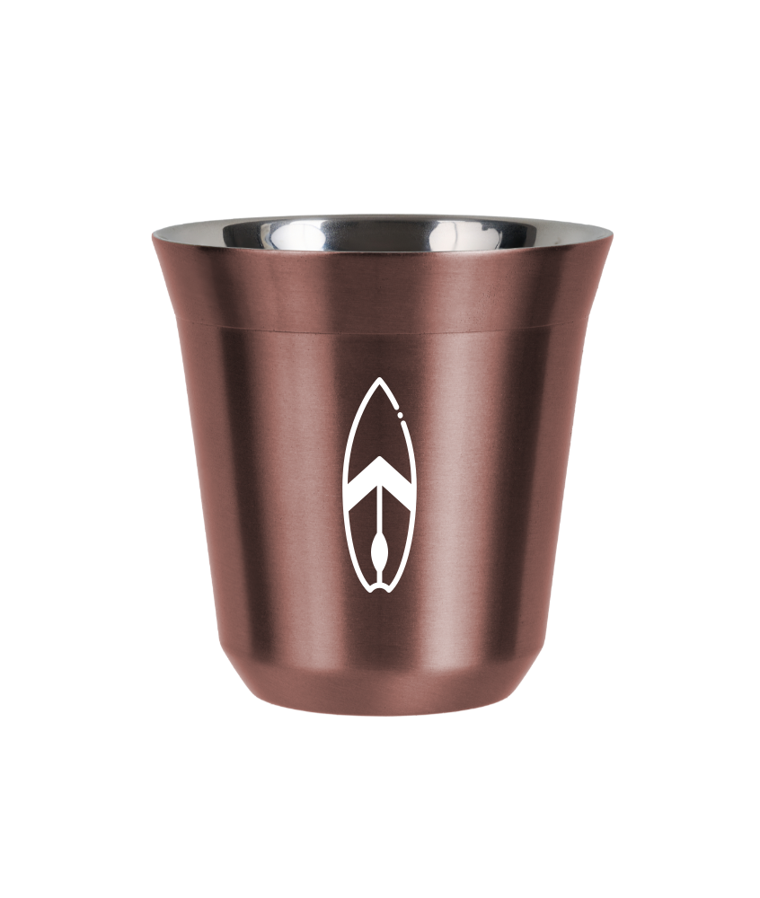 Kubek 80 ml RÓŻOWE ZŁOTO "Deska (biały)" Kubek 80 ml RÓŻOWE ZŁOTO "Deska (biały)"