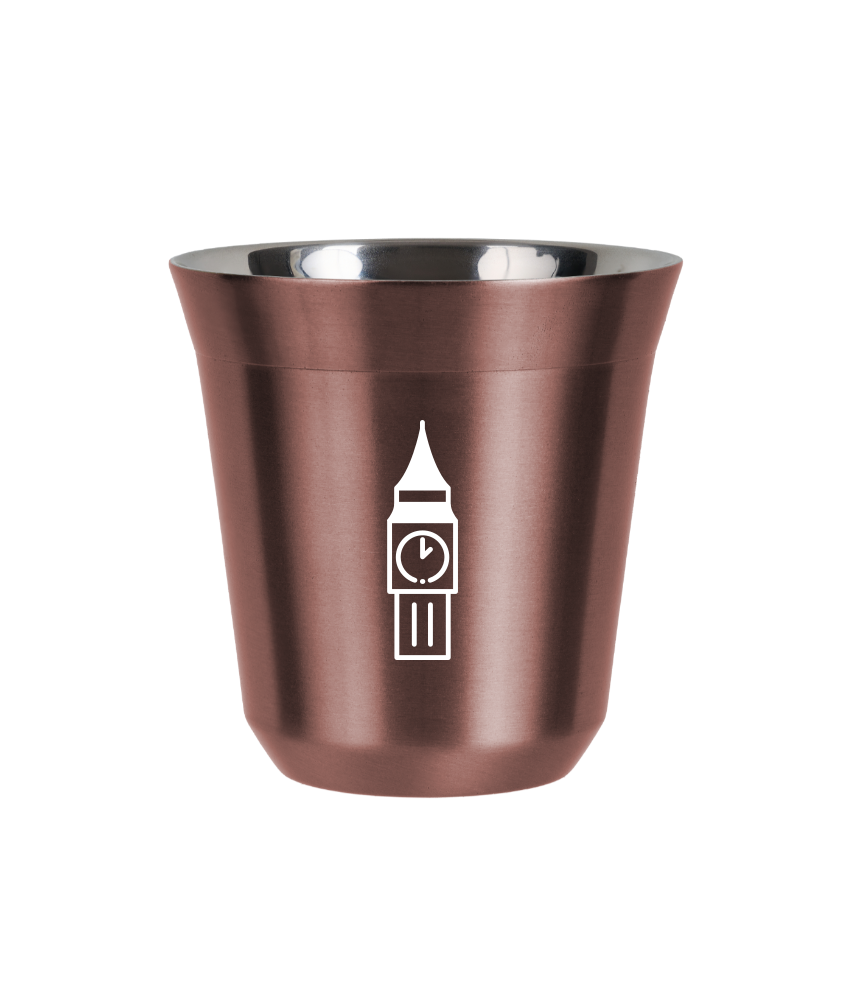 Kubek 80 ml RÓŻOWE ZŁOTO "BIG BEN (biały)"