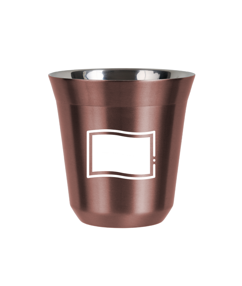 Kubek 80 ml RÓŻOWE ZŁOTO "Flaga Polski (biały)"