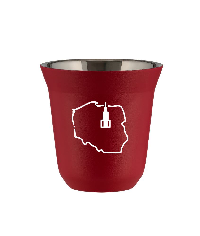 Kubek 80 ml CZERWONY "Polska (biały)"