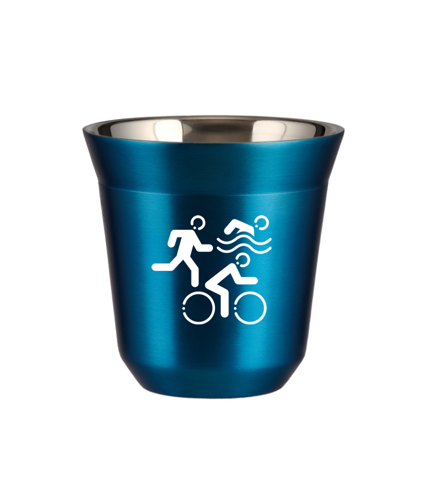 Kubek niebieski 80 ml, SPORTY (biały) kubek termiczny na kawe | 65,00 zł Kubek niebieski 80 ml, SPORTY (biały) kubek termiczny na kawe | 65,00 zł