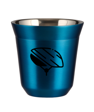 Kubek niebieski 80 ml, KASK (czarny)