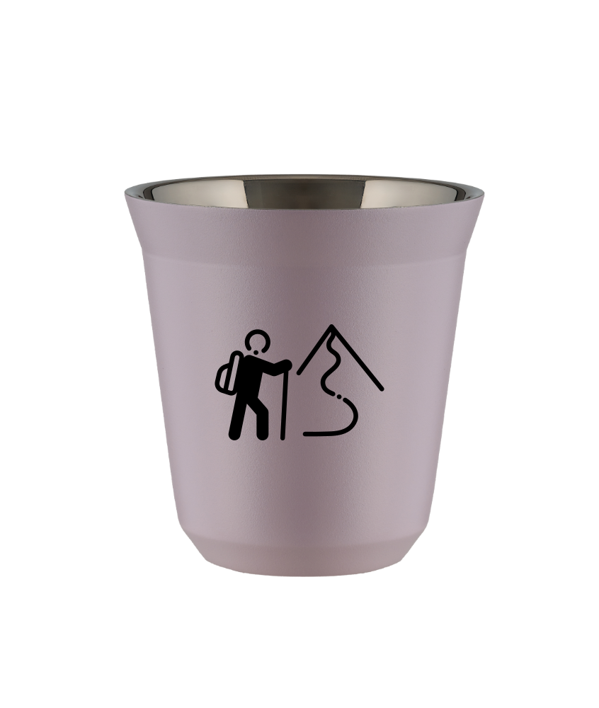 Cup 80 ml LAVENDER "Climbing 2 (black)"